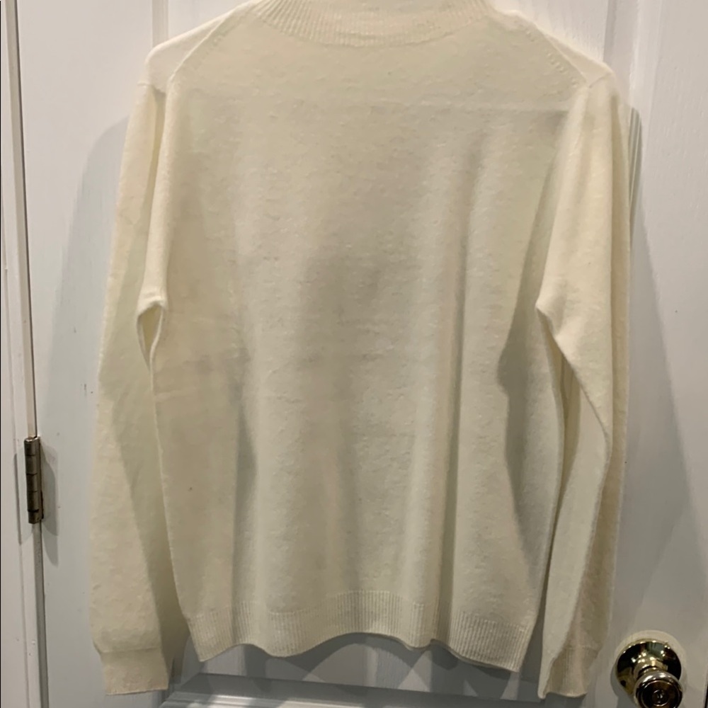 Designer Cream Sweater with Silver Accents - Picture 6 of 6